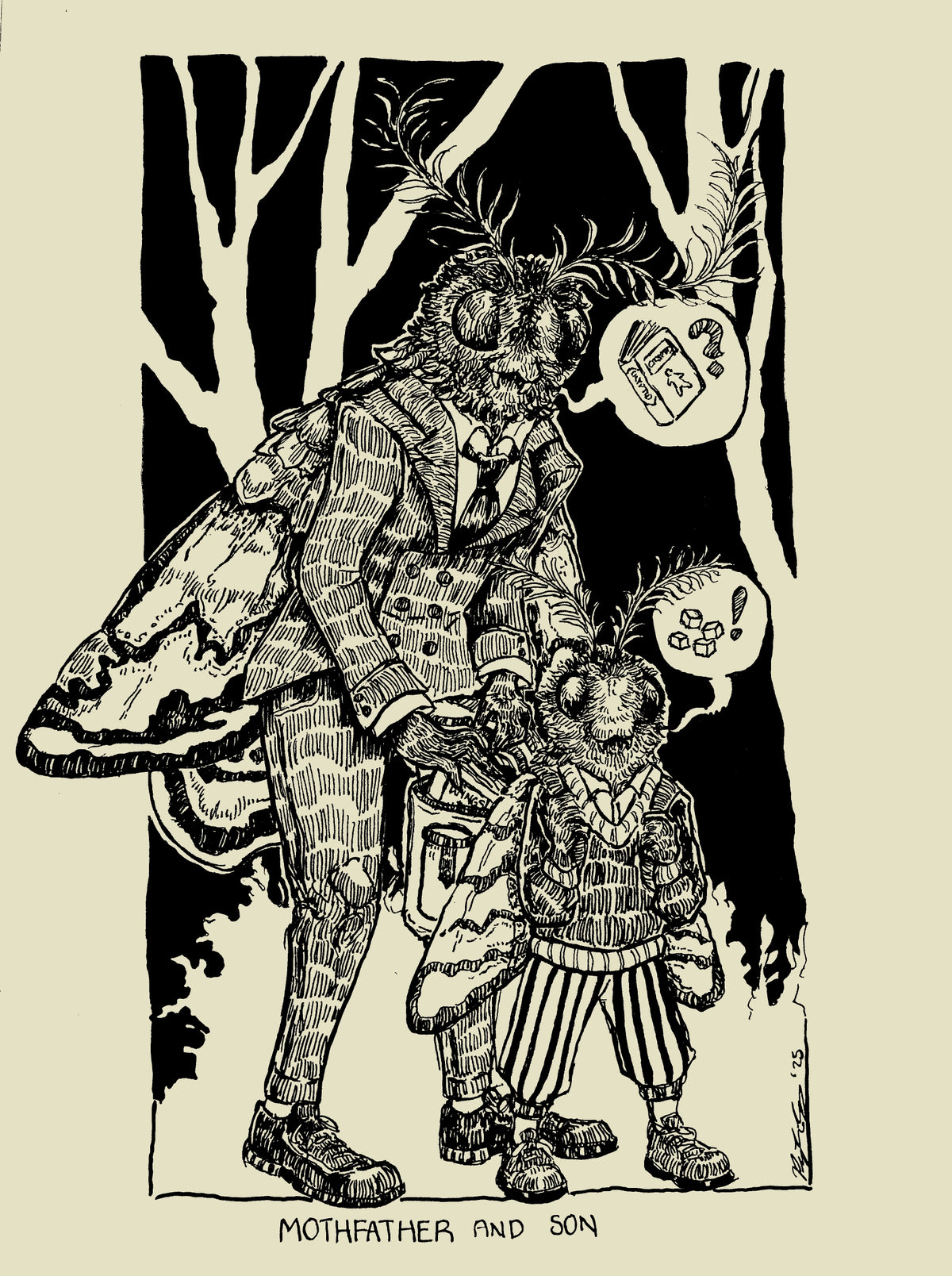 Mothfather & Son A5 Fabric Patch