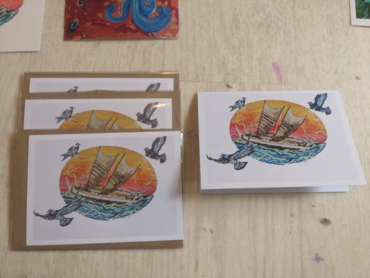 Feathers in Sails Greeting Card