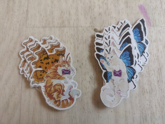 Valentine Fairy Cat Sticker