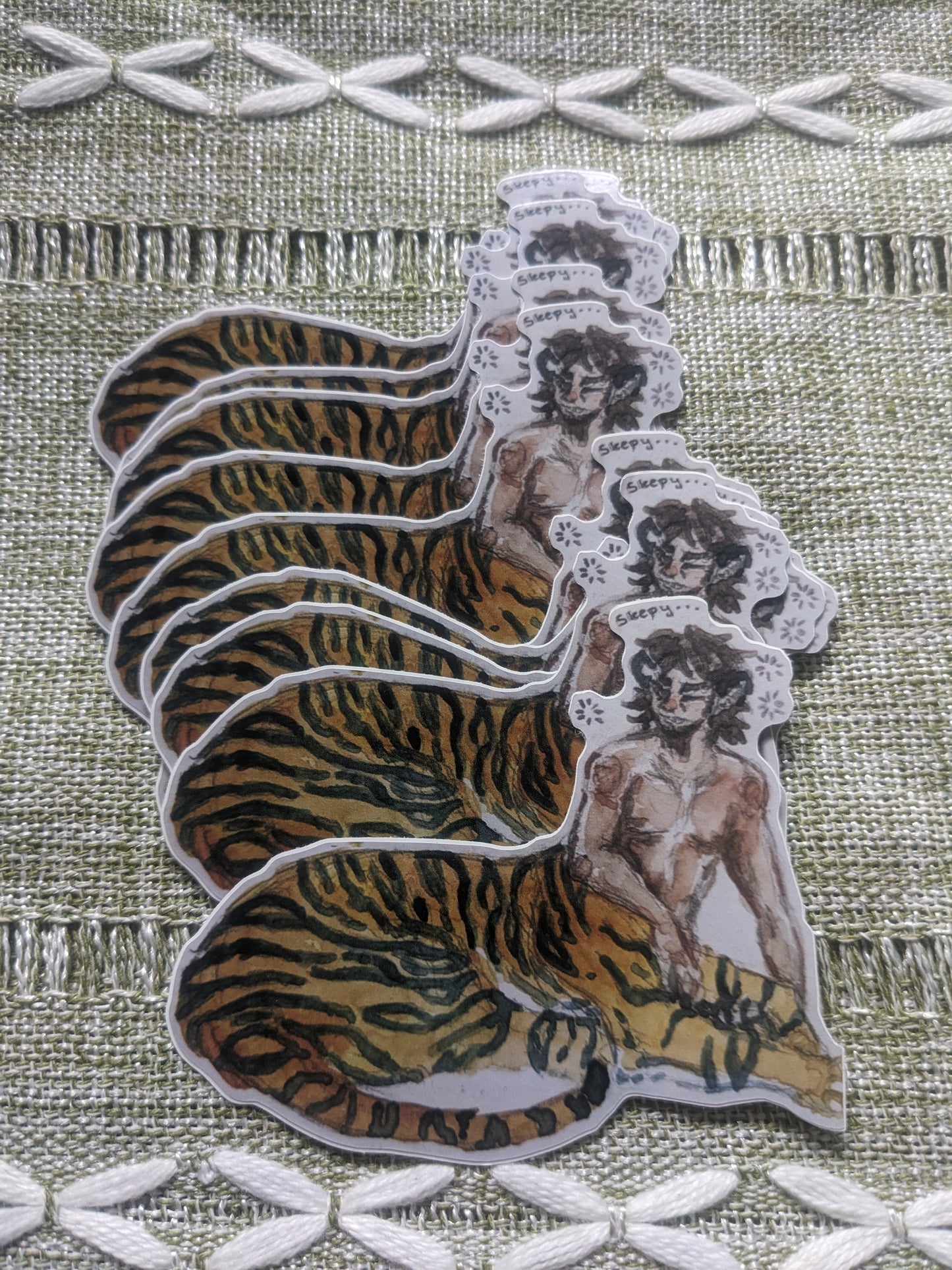 Tigertaur Lounging Sticker