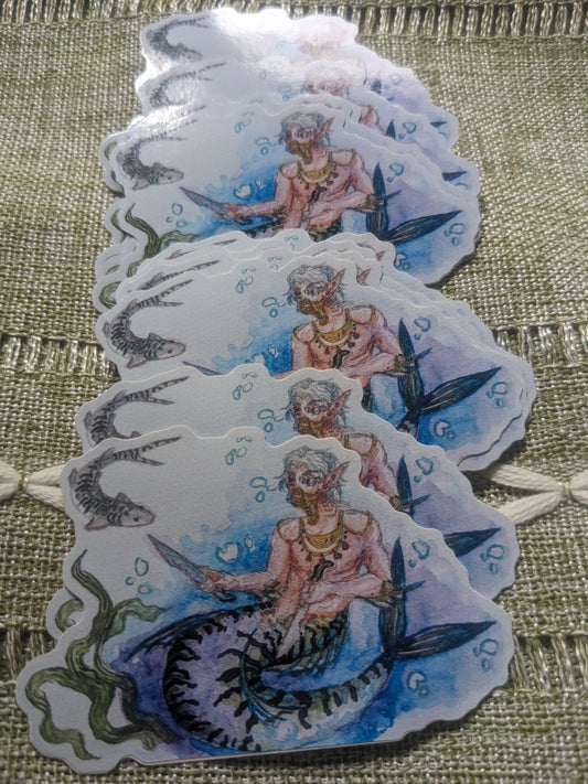Mackerel Merman Sticker