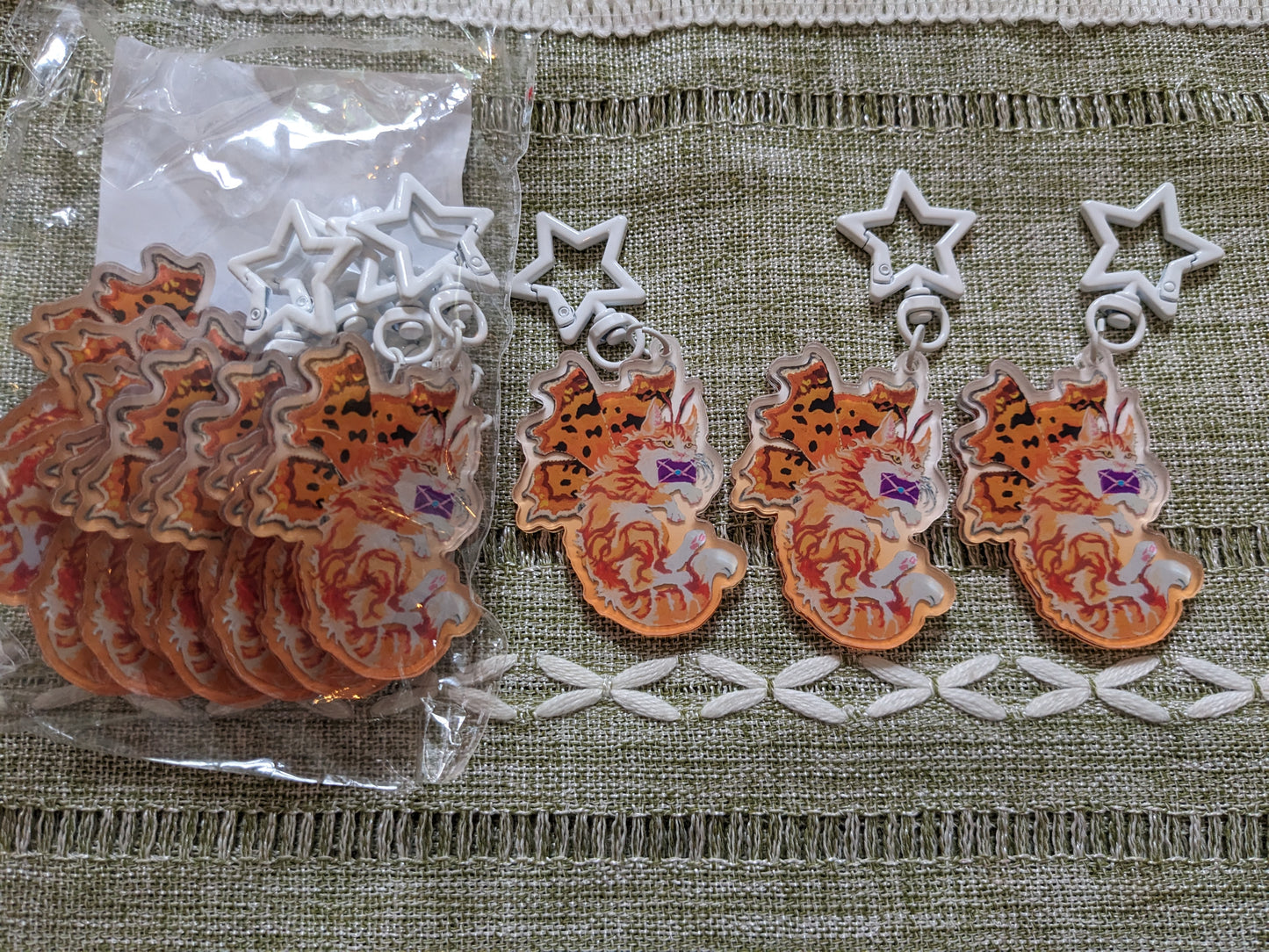 Ginger Fairy Cat Keycharm