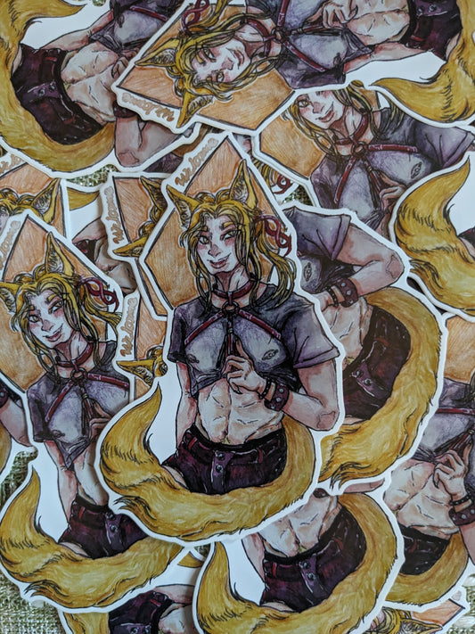 Visual Kei Band Fox Boy Sticker