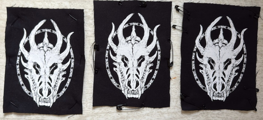 Dragon Skull A6 Fabric Patch