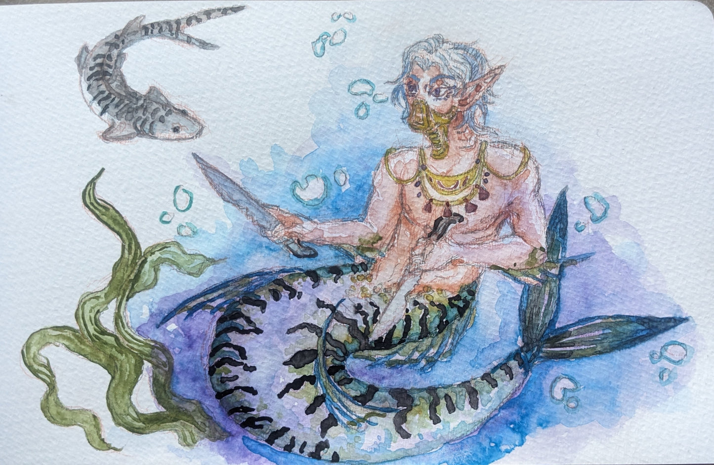 Mackerel Merman Print
