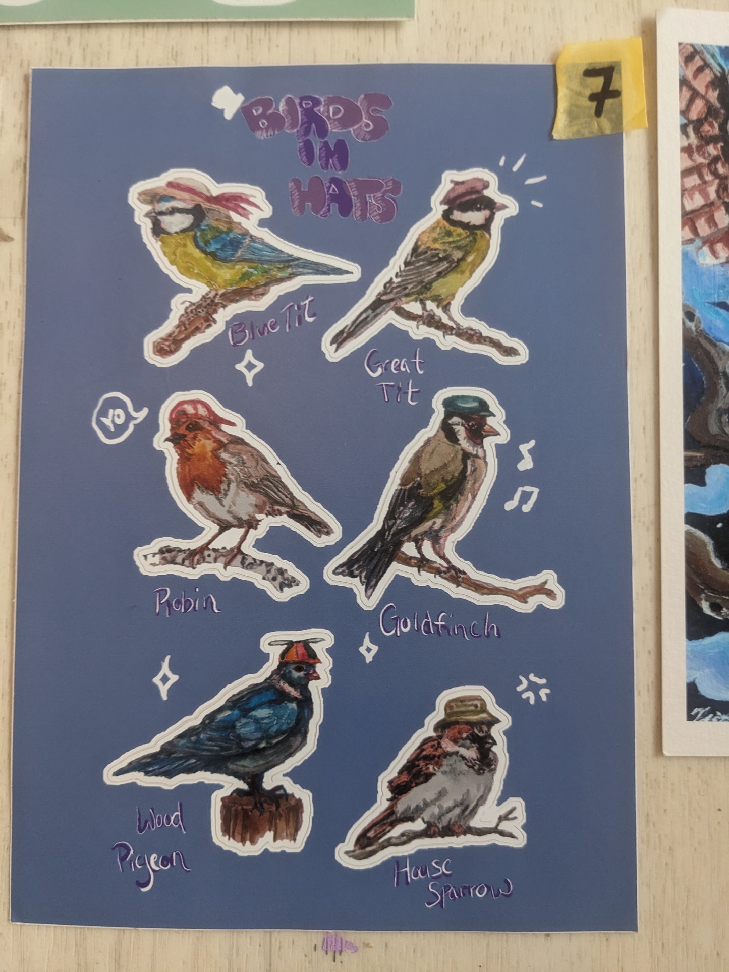 Birds in Hats Sticker Sheet