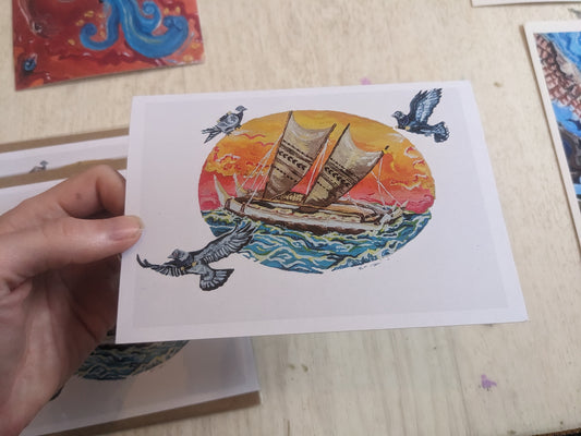 Feathers in Sails Greeting Card