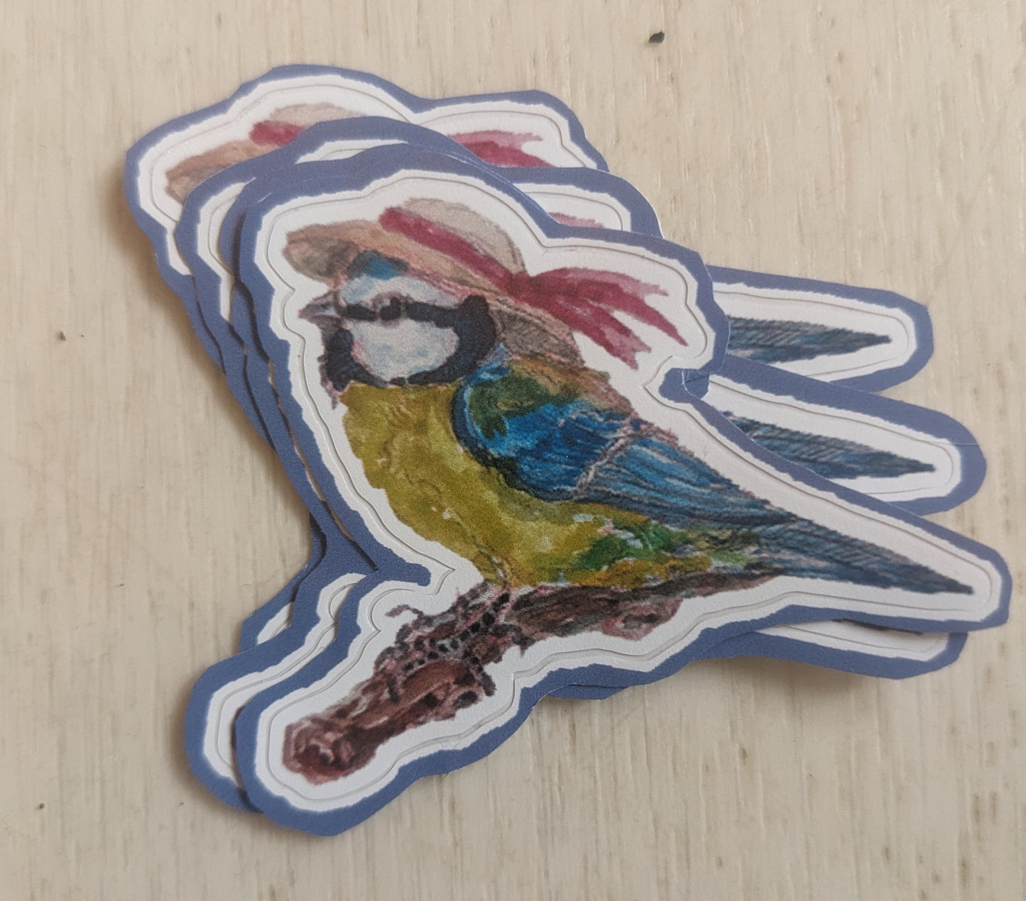 Dolores the Blue Tit Sticker