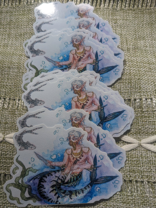 Mackerel Merman Sticker