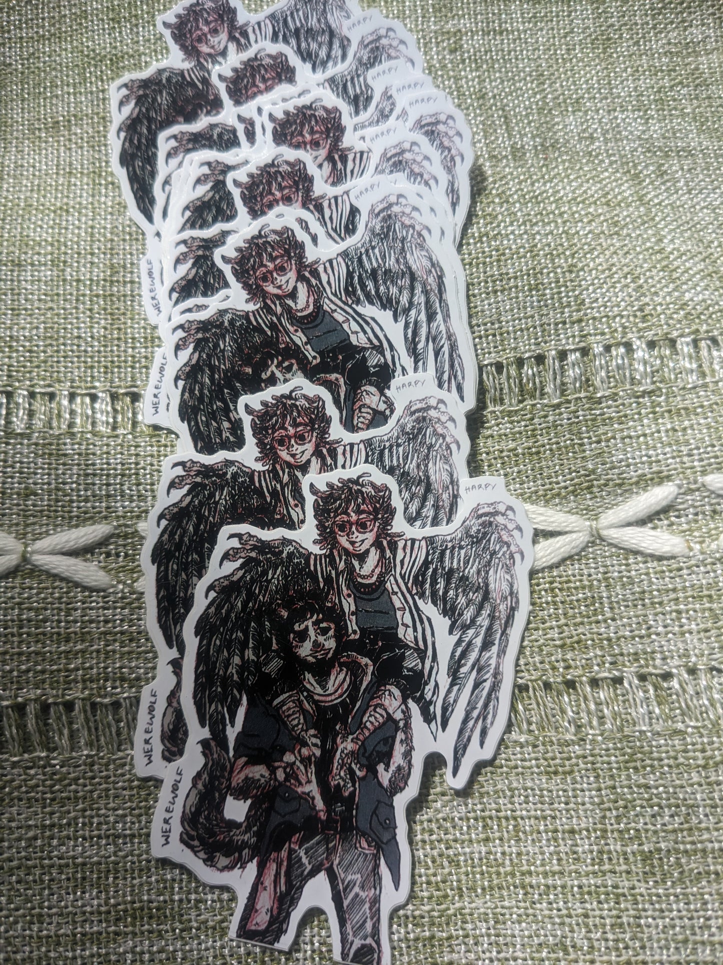 Harpy & Werewolf Sticker
