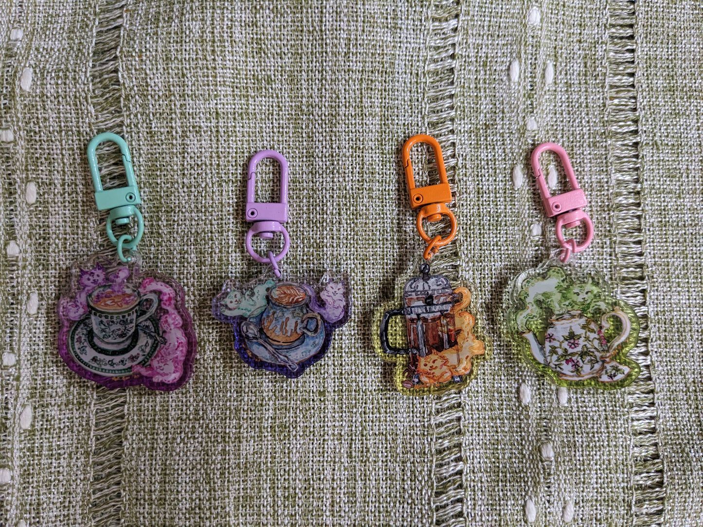 Vanilla Latte Kitty Keycharm