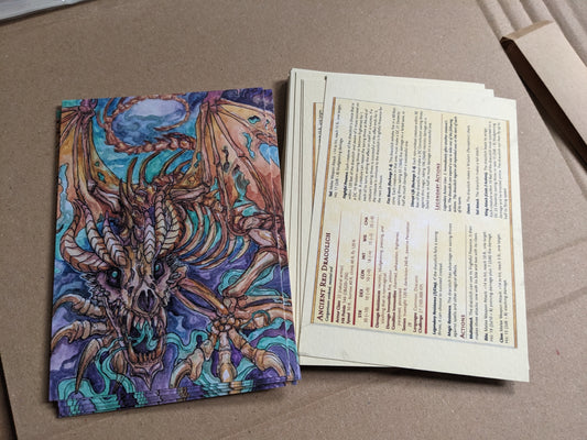 Dracolich Mini Print & Stat Block