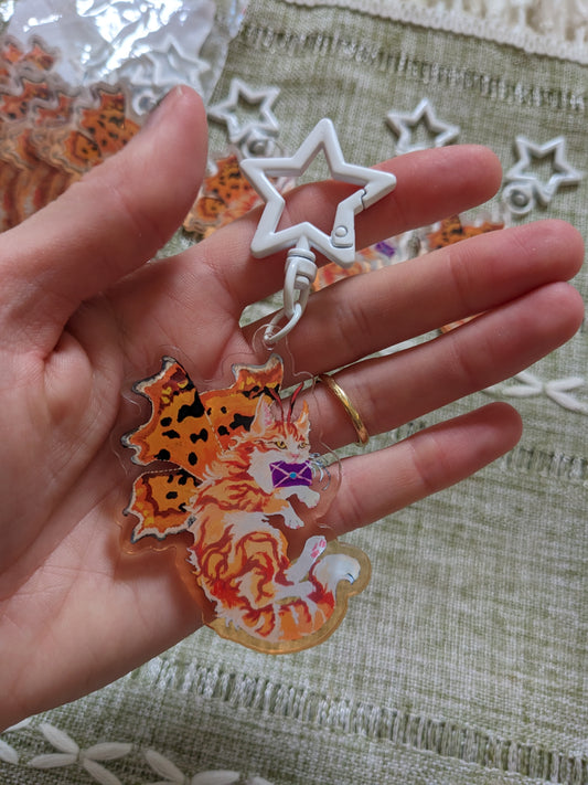Ginger Fairy Cat Keycharm