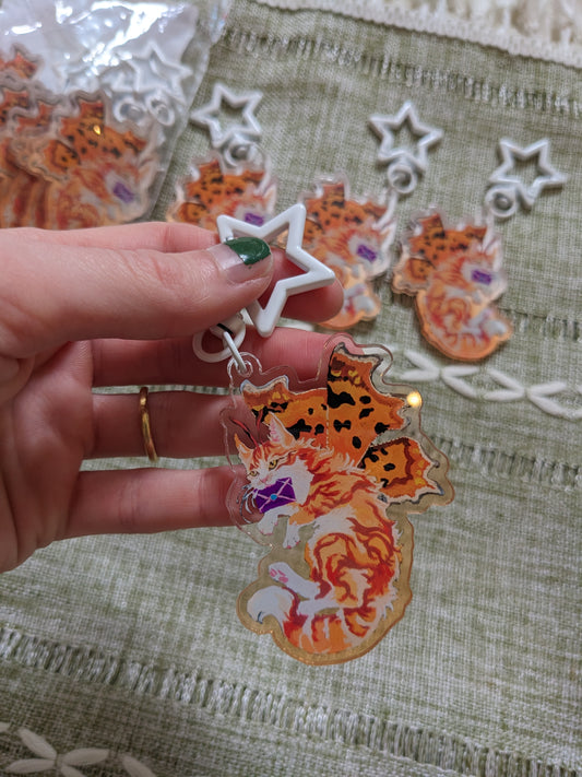 Ginger Fairy Cat Keycharm