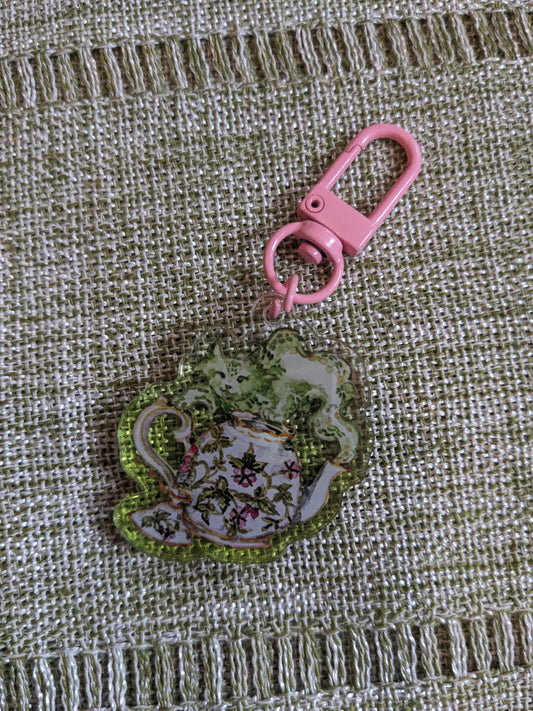 Earl Grey Kitty Keycharm