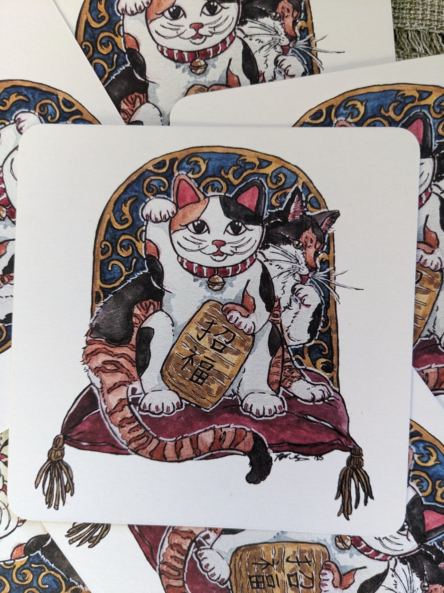 Maneki Neko Mini Print