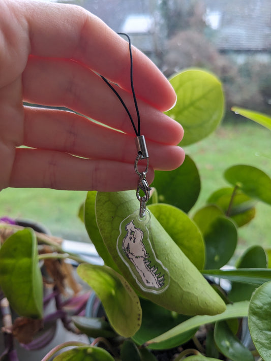 Tyrannosaur Jaw Phone Charm