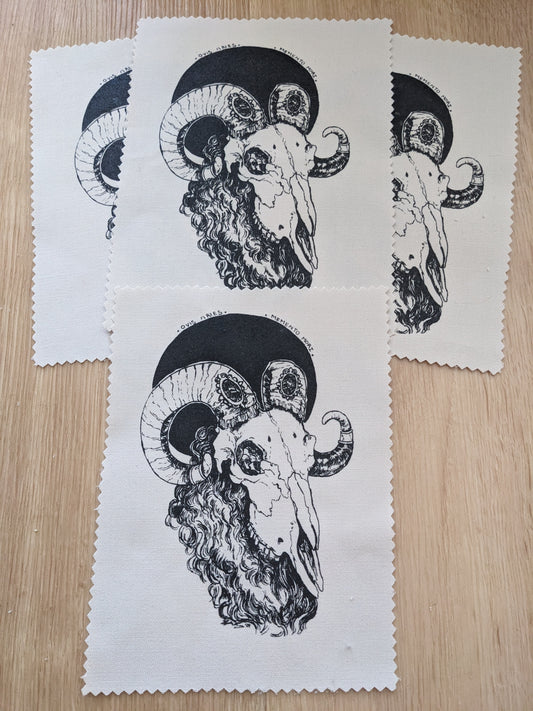Ram Skull Fabric Patch
