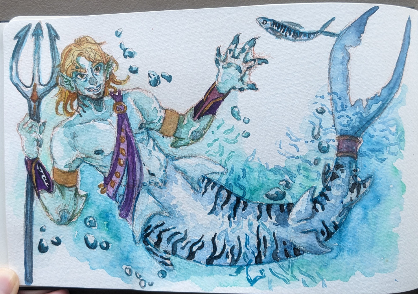 Tiger Shark Merman Print