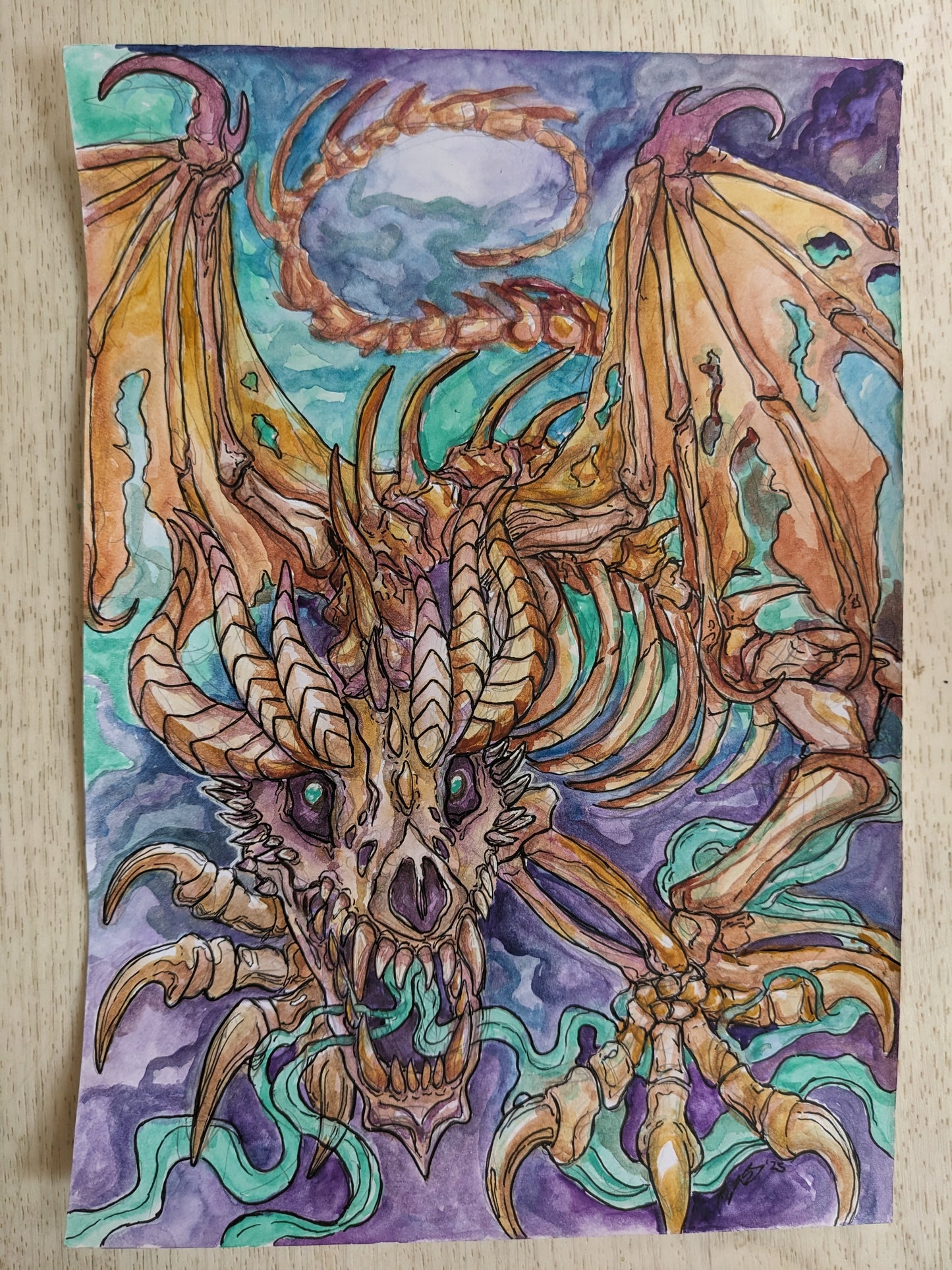Dracolich Mini Print & Stat Block
