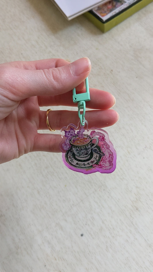 English Breakfast Kitty Keycharm
